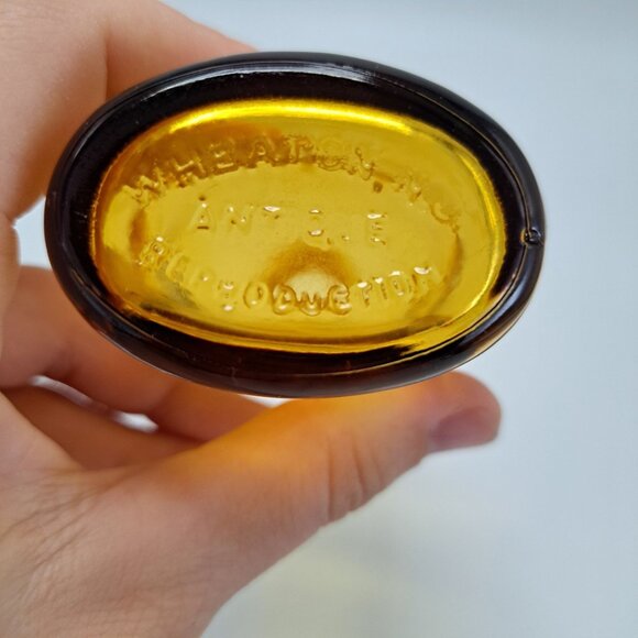 Wheaton NJ Reproduction Amber Glass Bottle Collectible - Picture 9 of 12